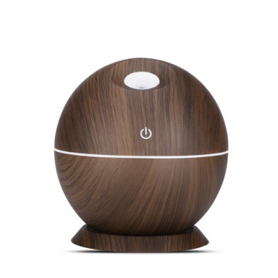 130ml mini car ultrasonic humidifier 2020 water bottle humidifier wood grane for home office with  led light colors