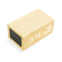 wooden bluetooth speaker clock alarm engrave wood clock led wooden clock