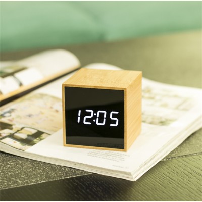 Handmade bamboo clock alarm clock bamboo bamboo alarm clock